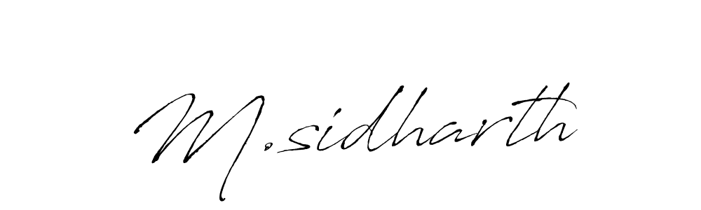 if you are searching for the best signature style for your name M.sidharth. so please give up your signature search. here we have designed multiple signature styles  using Antro_Vectra. M.sidharth signature style 6 images and pictures png