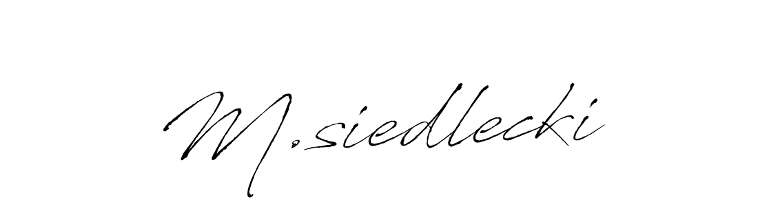 Make a beautiful signature design for name M.siedlecki. With this signature (Antro_Vectra) style, you can create a handwritten signature for free. M.siedlecki signature style 6 images and pictures png