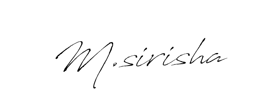 Antro_Vectra is a professional signature style that is perfect for those who want to add a touch of class to their signature. It is also a great choice for those who want to make their signature more unique. Get M.sirisha name to fancy signature for free. M.sirisha signature style 6 images and pictures png