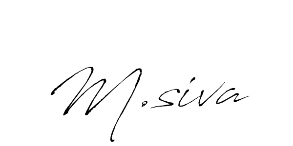 Use a signature maker to create a handwritten signature online. With this signature software, you can design (Antro_Vectra) your own signature for name M.siva. M.siva signature style 6 images and pictures png