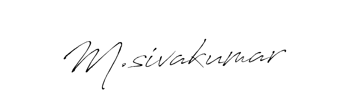 How to make M.sivakumar signature? Antro_Vectra is a professional autograph style. Create handwritten signature for M.sivakumar name. M.sivakumar signature style 6 images and pictures png