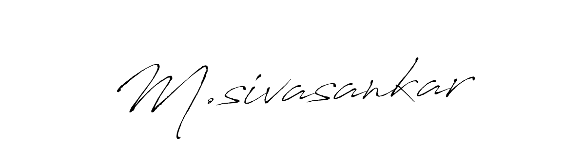 The best way (Antro_Vectra) to make a short signature is to pick only two or three words in your name. The name M.sivasankar include a total of six letters. For converting this name. M.sivasankar signature style 6 images and pictures png