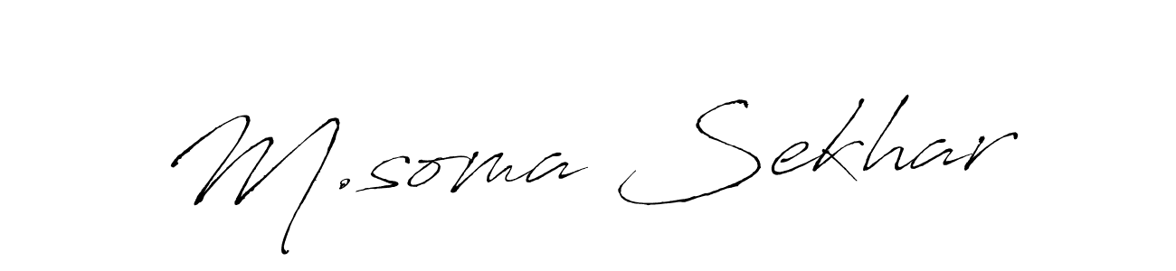 Similarly Antro_Vectra is the best handwritten signature design. Signature creator online .You can use it as an online autograph creator for name M.soma Sekhar. M.soma Sekhar signature style 6 images and pictures png