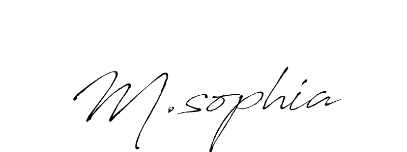 Antro_Vectra is a professional signature style that is perfect for those who want to add a touch of class to their signature. It is also a great choice for those who want to make their signature more unique. Get M.sophia name to fancy signature for free. M.sophia signature style 6 images and pictures png