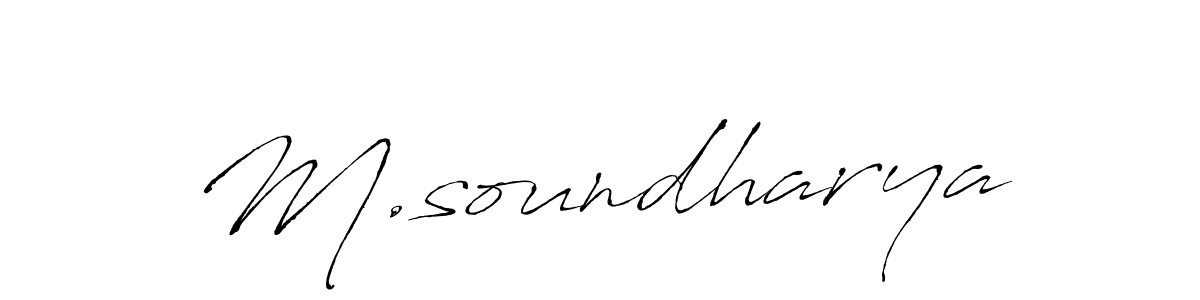 This is the best signature style for the M.soundharya name. Also you like these signature font (Antro_Vectra). Mix name signature. M.soundharya signature style 6 images and pictures png