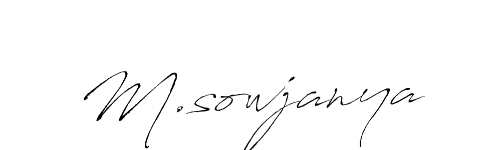 M.sowjanya stylish signature style. Best Handwritten Sign (Antro_Vectra) for my name. Handwritten Signature Collection Ideas for my name M.sowjanya. M.sowjanya signature style 6 images and pictures png