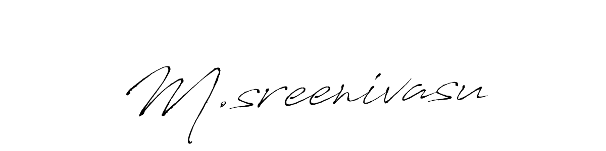 You should practise on your own different ways (Antro_Vectra) to write your name (M.sreenivasu) in signature. don't let someone else do it for you. M.sreenivasu signature style 6 images and pictures png