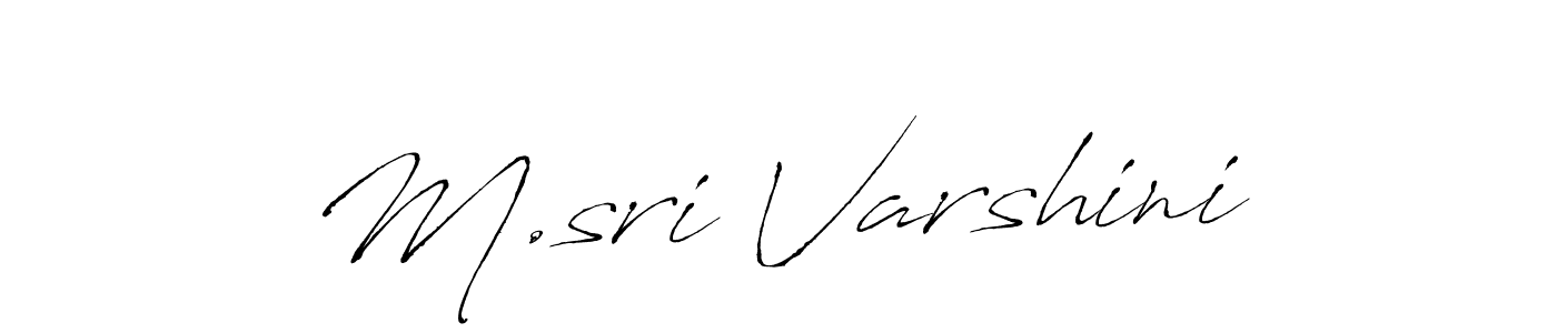 The best way (Antro_Vectra) to make a short signature is to pick only two or three words in your name. The name M.sri Varshini include a total of six letters. For converting this name. M.sri Varshini signature style 6 images and pictures png