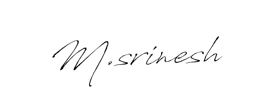 Make a beautiful signature design for name M.srinesh. Use this online signature maker to create a handwritten signature for free. M.srinesh signature style 6 images and pictures png