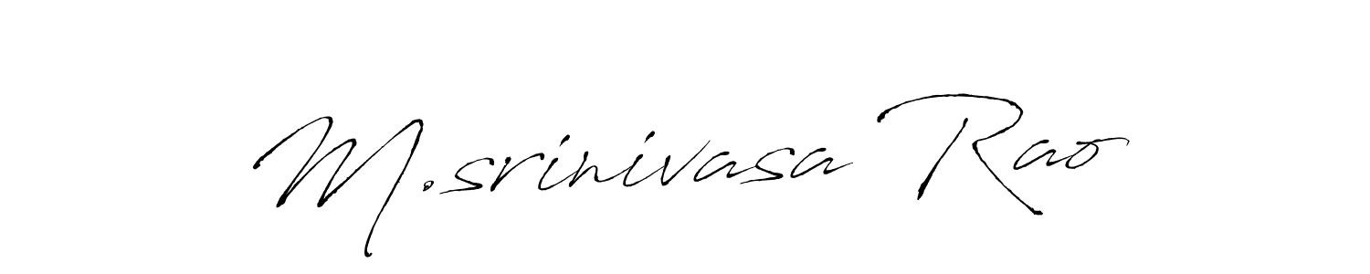 How to make M.srinivasa Rao signature? Antro_Vectra is a professional autograph style. Create handwritten signature for M.srinivasa Rao name. M.srinivasa Rao signature style 6 images and pictures png