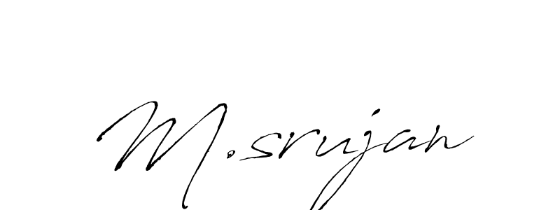 You should practise on your own different ways (Antro_Vectra) to write your name (M.srujan) in signature. don't let someone else do it for you. M.srujan signature style 6 images and pictures png