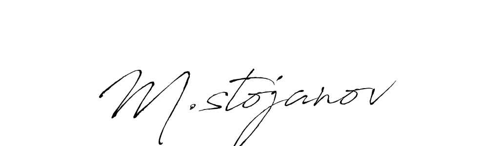 Design your own signature with our free online signature maker. With this signature software, you can create a handwritten (Antro_Vectra) signature for name M.stojanov. M.stojanov signature style 6 images and pictures png