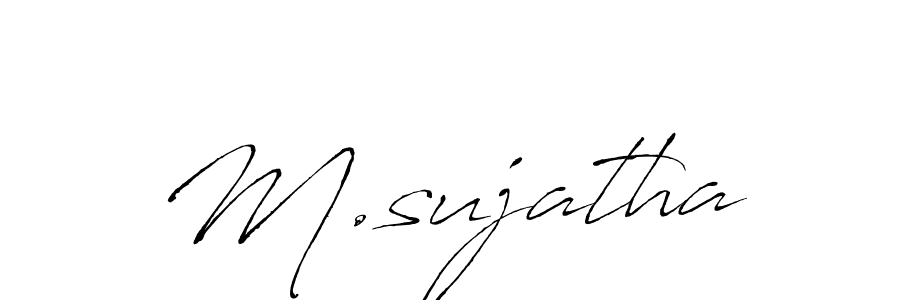 This is the best signature style for the M.sujatha name. Also you like these signature font (Antro_Vectra). Mix name signature. M.sujatha signature style 6 images and pictures png