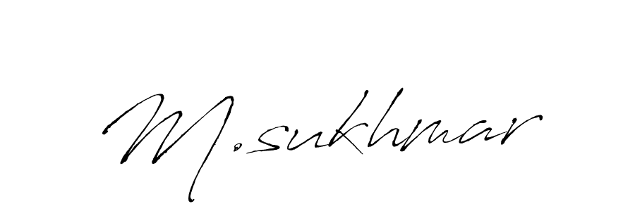 You should practise on your own different ways (Antro_Vectra) to write your name (M.sukhmar) in signature. don't let someone else do it for you. M.sukhmar signature style 6 images and pictures png