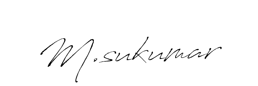 How to make M.sukumar signature? Antro_Vectra is a professional autograph style. Create handwritten signature for M.sukumar name. M.sukumar signature style 6 images and pictures png