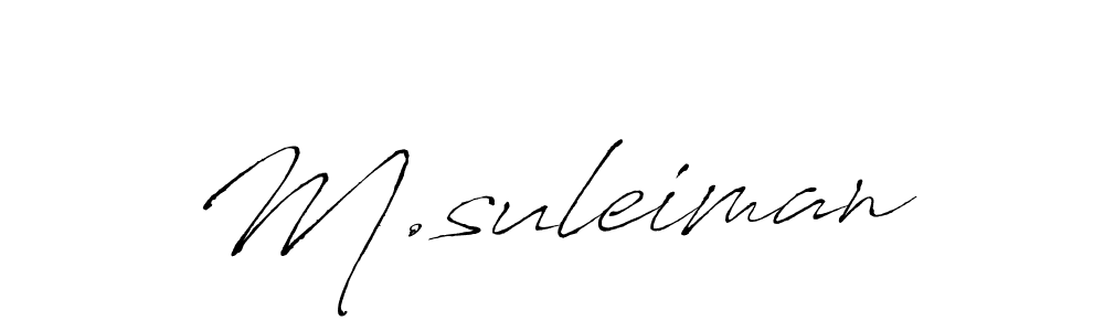 You should practise on your own different ways (Antro_Vectra) to write your name (M.suleiman) in signature. don't let someone else do it for you. M.suleiman signature style 6 images and pictures png