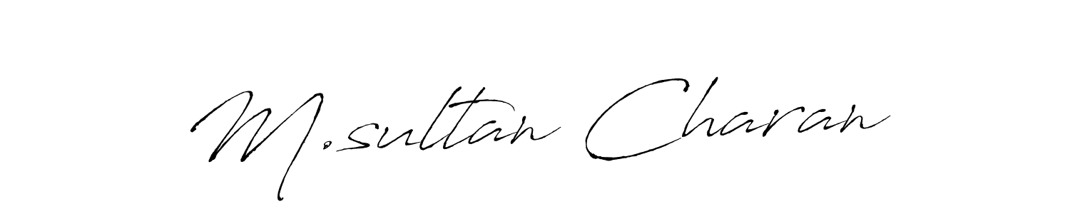 Make a short M.sultan Charan signature style. Manage your documents anywhere anytime using Antro_Vectra. Create and add eSignatures, submit forms, share and send files easily. M.sultan Charan signature style 6 images and pictures png