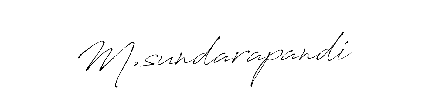 Design your own signature with our free online signature maker. With this signature software, you can create a handwritten (Antro_Vectra) signature for name M.sundarapandi. M.sundarapandi signature style 6 images and pictures png