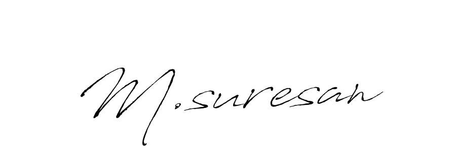 This is the best signature style for the M.suresan name. Also you like these signature font (Antro_Vectra). Mix name signature. M.suresan signature style 6 images and pictures png