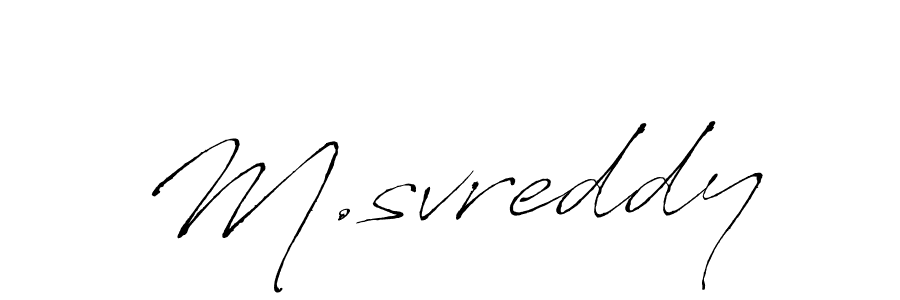 How to make M.svreddy signature? Antro_Vectra is a professional autograph style. Create handwritten signature for M.svreddy name. M.svreddy signature style 6 images and pictures png