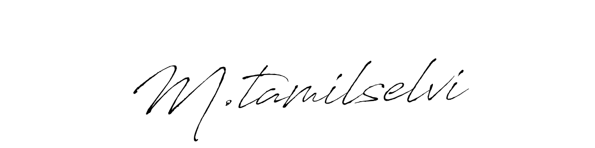 Similarly Antro_Vectra is the best handwritten signature design. Signature creator online .You can use it as an online autograph creator for name M.tamilselvi. M.tamilselvi signature style 6 images and pictures png