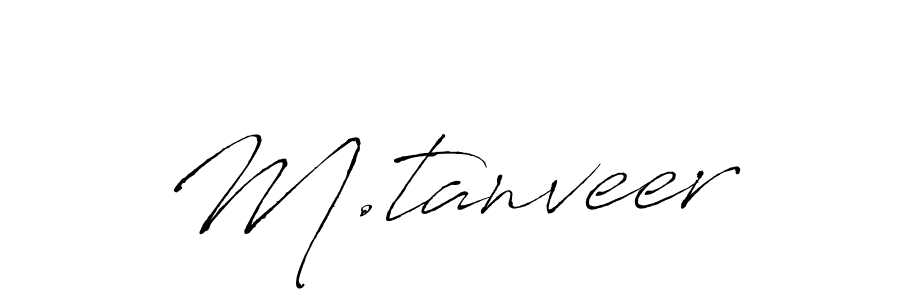 Create a beautiful signature design for name M.tanveer. With this signature (Antro_Vectra) fonts, you can make a handwritten signature for free. M.tanveer signature style 6 images and pictures png