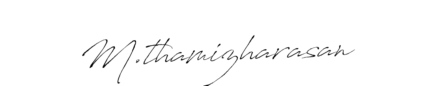 How to make M.thamizharasan signature? Antro_Vectra is a professional autograph style. Create handwritten signature for M.thamizharasan name. M.thamizharasan signature style 6 images and pictures png