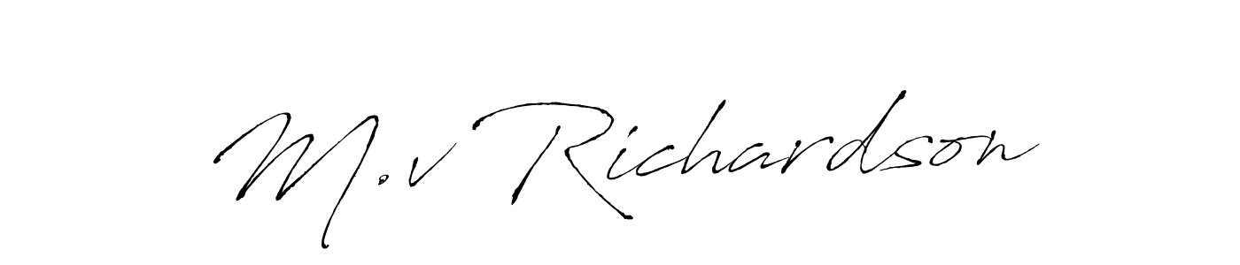 How to Draw M.v Richardson signature style? Antro_Vectra is a latest design signature styles for name M.v Richardson. M.v Richardson signature style 6 images and pictures png