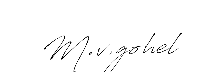 Similarly Antro_Vectra is the best handwritten signature design. Signature creator online .You can use it as an online autograph creator for name M.v.gohel. M.v.gohel signature style 6 images and pictures png