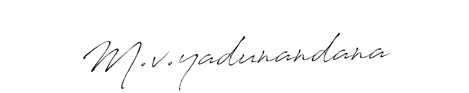 Make a beautiful signature design for name M.v.yadunandana. Use this online signature maker to create a handwritten signature for free. M.v.yadunandana signature style 6 images and pictures png