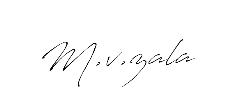 Also we have M.v.zala name is the best signature style. Create professional handwritten signature collection using Antro_Vectra autograph style. M.v.zala signature style 6 images and pictures png