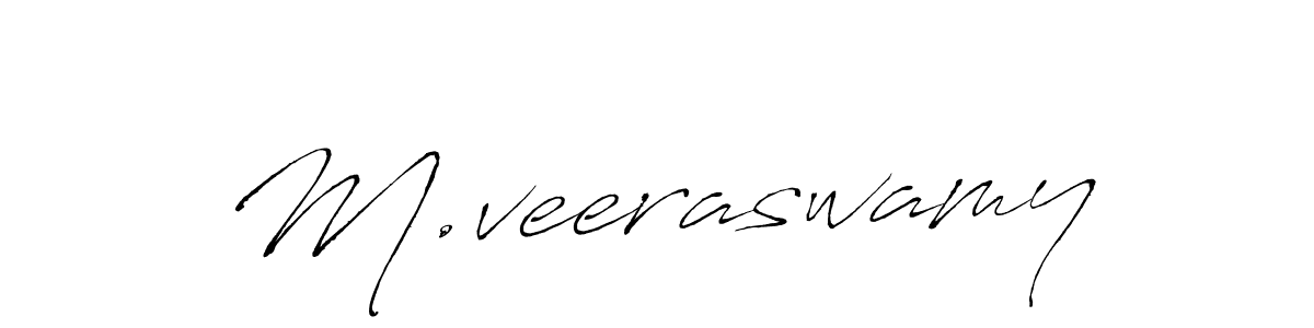 Design your own signature with our free online signature maker. With this signature software, you can create a handwritten (Antro_Vectra) signature for name M.veeraswamy. M.veeraswamy signature style 6 images and pictures png