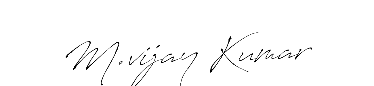 The best way (Antro_Vectra) to make a short signature is to pick only two or three words in your name. The name M.vijay Kumar include a total of six letters. For converting this name. M.vijay Kumar signature style 6 images and pictures png