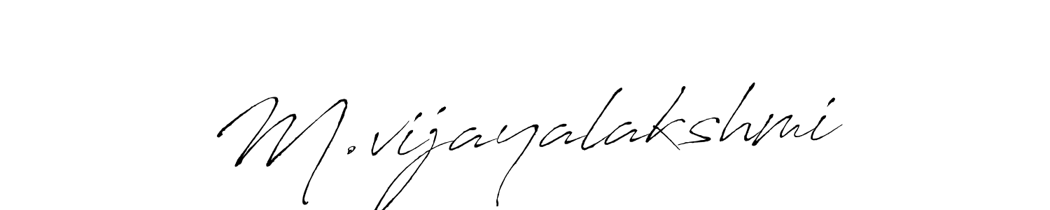 Antro_Vectra is a professional signature style that is perfect for those who want to add a touch of class to their signature. It is also a great choice for those who want to make their signature more unique. Get M.vijayalakshmi name to fancy signature for free. M.vijayalakshmi signature style 6 images and pictures png