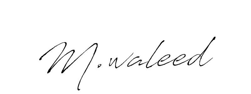 Design your own signature with our free online signature maker. With this signature software, you can create a handwritten (Antro_Vectra) signature for name M.waleed. M.waleed signature style 6 images and pictures png