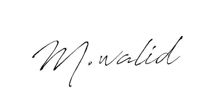 Create a beautiful signature design for name M.walid. With this signature (Antro_Vectra) fonts, you can make a handwritten signature for free. M.walid signature style 6 images and pictures png
