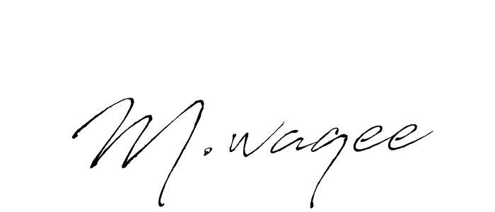 M.waqee stylish signature style. Best Handwritten Sign (Antro_Vectra) for my name. Handwritten Signature Collection Ideas for my name M.waqee. M.waqee signature style 6 images and pictures png