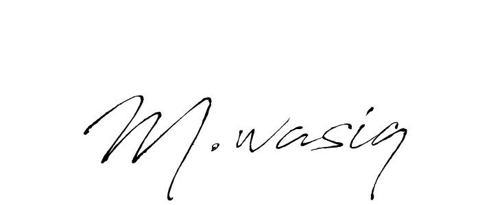 Design your own signature with our free online signature maker. With this signature software, you can create a handwritten (Antro_Vectra) signature for name M.wasiq. M.wasiq signature style 6 images and pictures png