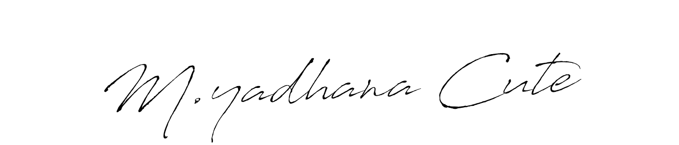 Similarly Antro_Vectra is the best handwritten signature design. Signature creator online .You can use it as an online autograph creator for name M.yadhana Cute. M.yadhana Cute signature style 6 images and pictures png