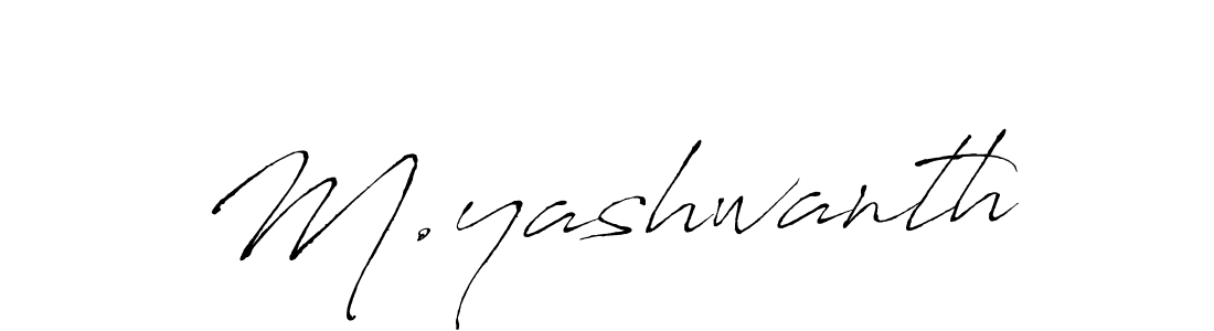 Create a beautiful signature design for name M.yashwanth. With this signature (Antro_Vectra) fonts, you can make a handwritten signature for free. M.yashwanth signature style 6 images and pictures png