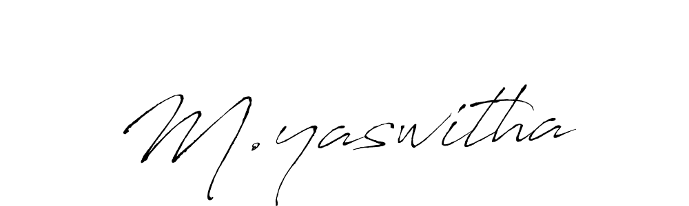 M.yaswitha stylish signature style. Best Handwritten Sign (Antro_Vectra) for my name. Handwritten Signature Collection Ideas for my name M.yaswitha. M.yaswitha signature style 6 images and pictures png