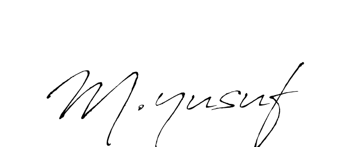 You should practise on your own different ways (Antro_Vectra) to write your name (M.yusuf) in signature. don't let someone else do it for you. M.yusuf signature style 6 images and pictures png