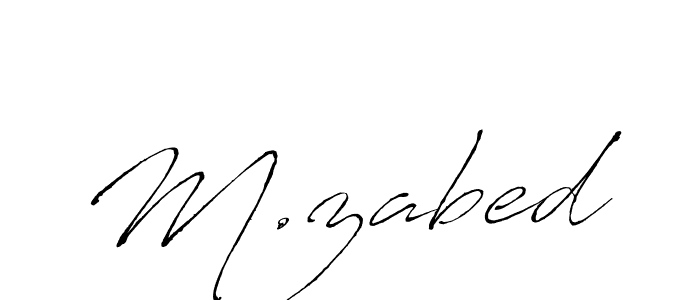 Make a beautiful signature design for name M.zabed. With this signature (Antro_Vectra) style, you can create a handwritten signature for free. M.zabed signature style 6 images and pictures png