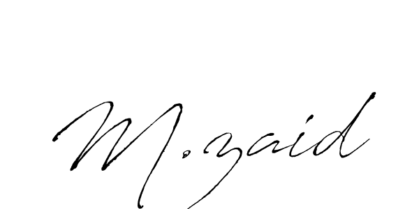 Design your own signature with our free online signature maker. With this signature software, you can create a handwritten (Antro_Vectra) signature for name M.zaid. M.zaid signature style 6 images and pictures png