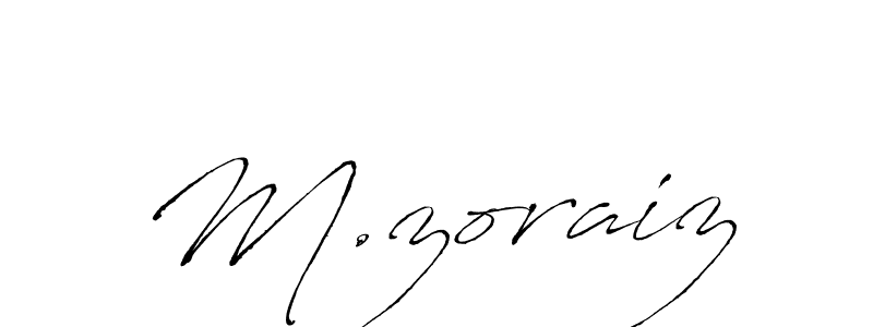 This is the best signature style for the M.zoraiz name. Also you like these signature font (Antro_Vectra). Mix name signature. M.zoraiz signature style 6 images and pictures png