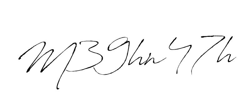 The best way (Antro_Vectra) to make a short signature is to pick only two or three words in your name. The name M39hn47h include a total of six letters. For converting this name. M39hn47h signature style 6 images and pictures png