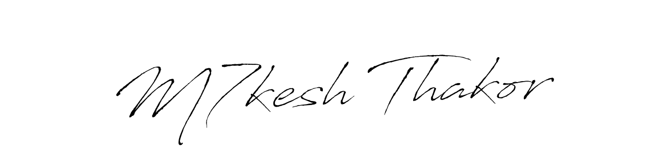 Make a beautiful signature design for name M7kesh Thakor. Use this online signature maker to create a handwritten signature for free. M7kesh Thakor signature style 6 images and pictures png