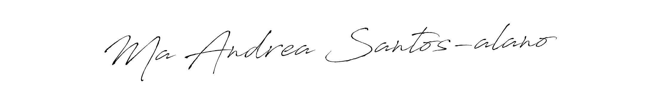 if you are searching for the best signature style for your name Ma Andrea Santos-alano. so please give up your signature search. here we have designed multiple signature styles  using Antro_Vectra. Ma Andrea Santos-alano signature style 6 images and pictures png