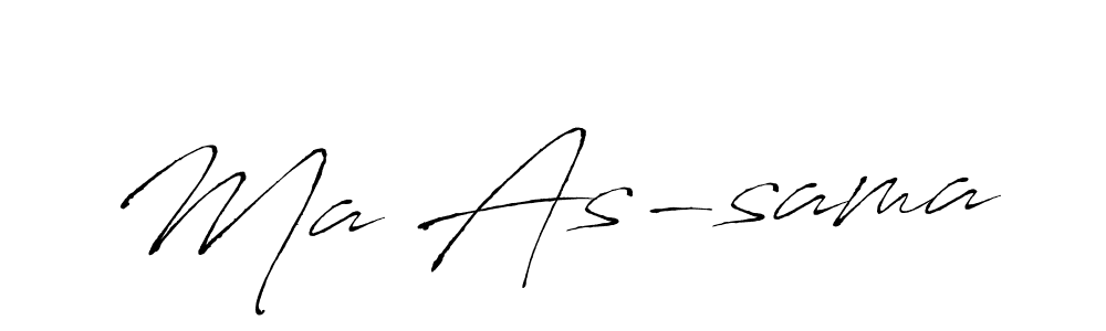 Make a beautiful signature design for name Ma As-sama. With this signature (Antro_Vectra) style, you can create a handwritten signature for free. Ma As-sama signature style 6 images and pictures png