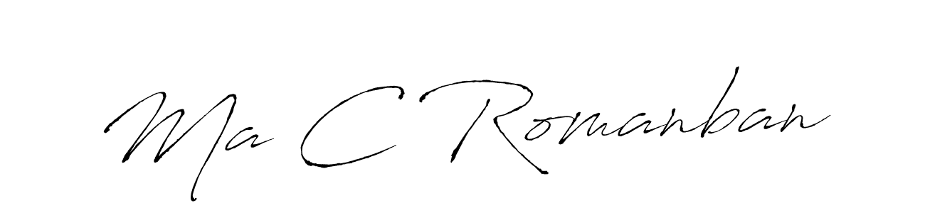 Create a beautiful signature design for name Ma C Romanban. With this signature (Antro_Vectra) fonts, you can make a handwritten signature for free. Ma C Romanban signature style 6 images and pictures png